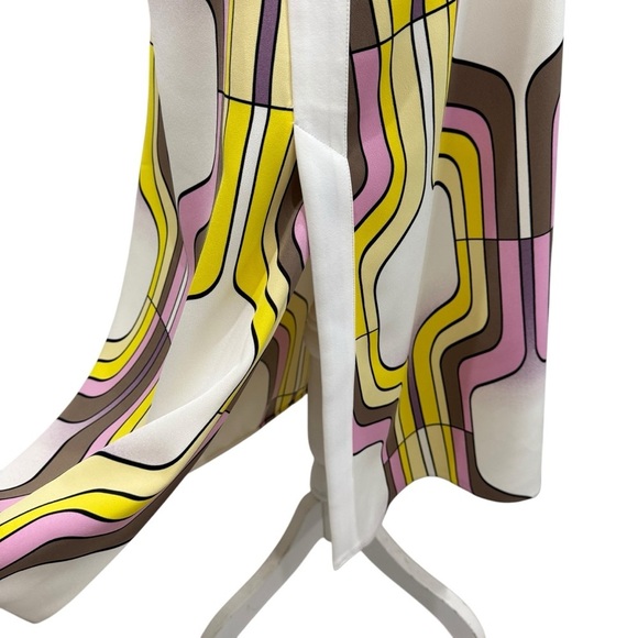 Marella 365 By Max Mara Scorza Sleeveless Geo Print Midi Dress Gold Tone Decor 4 - Picture 10 of 16